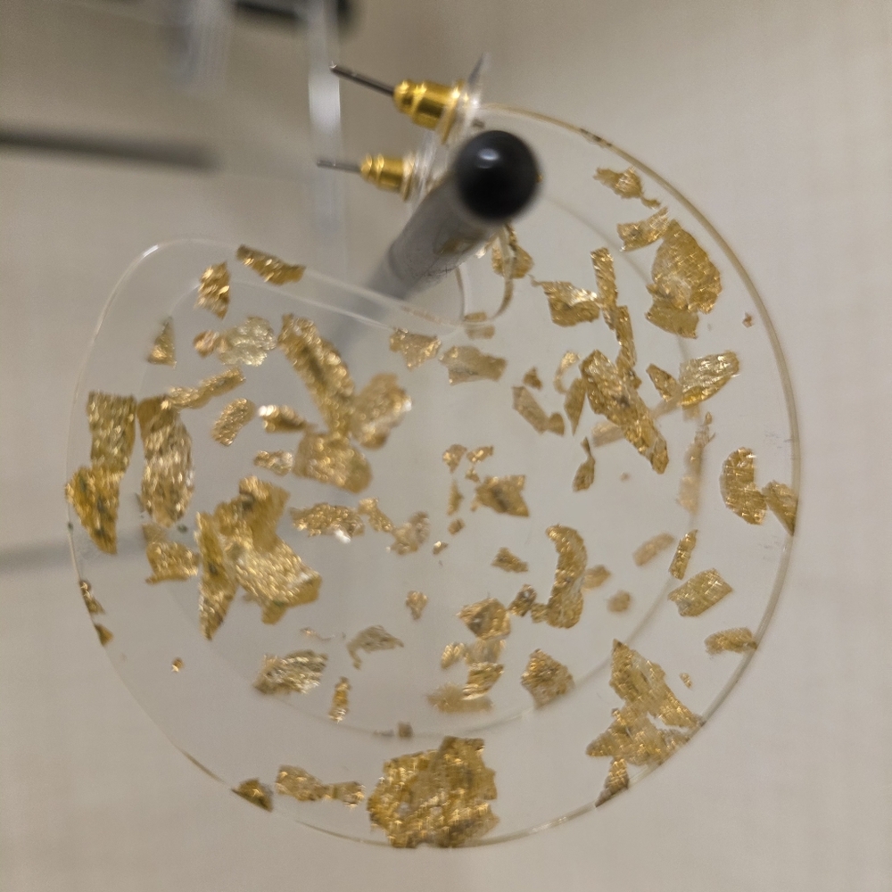 🔥Gold Flake Acrylic Earrings